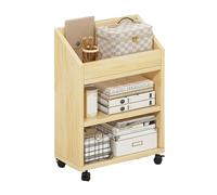 HLHLOP777 Filing Cabinet Under the Office Table Storage Shelf, Cart, Mobile Multi-layer Bookcase with Wheel Filing Cabinets for Home Office(63cm)