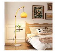 HLHLOP777 Floor Lamp Arc Floor Lamp with Wood Tray, Standing with 3 Color Temperature Tall for Bedroom Living Room Standing Corner Lamps