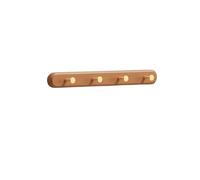 HLHLOP777 Wall Mounted Coat Rack Solid Wood Brass Clothes Hook, Entrance Foyer Hanger, Hat, Wall Mounted, Door Coat Rack Hat Rack with Hooks(Bruin,Medium)