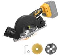 HLiePiHa Cordless Mini Circular Saw for Dewalt Battery, Brushless Power Circular Saws, 12000rpm Saw2 Blade, Cutting Depth for Metal, Wood, Plastic(no Battery), 20mm, 20v, 0.8", 4", Small
