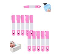 Hliloy 2 in 1 Privacy Wipe Box Cutter, Thermal Ink Remover, Water-Based Thermal Paper Eraser Pen, One Smear Printed Text Covering for Documents, Labels, Packages, Shipping Addresses (Pink 10PC)