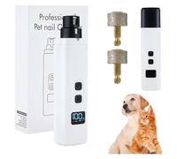 Hliloy Catlabo Cat Nail, Catlabo Nail Trimmer, Safe Cut Cat Nail Trimmer, Cat Nail Two Adjustable with 360° Grinding Settings Low-Vibration Ultra-Quiet Under 40db for All Sized Cats and Dogs (white)