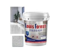 Hliloy Epoxy Colored Sand Floor Paint, 2025 Upgrade Louis Forest Epoxy Floor Paint, 0.5/1KG High Gloss Marble Effect Garage Self-Leveling Coating,Louis Forest Ep-oxy Waterproof Floors P-aint (Grey C)
