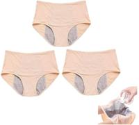 Hliloy Everdries Leakproof Ladies Underwear, Everdries High-Waisted Hygroscopic Protective Panties for Women over 60 (UK, Alpha, M, Regular, Regular, MIX3PC-E)