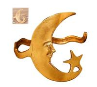 Hliloy Moon And Star Cuff - Where Celestial Magic Meets Earthly Craft, Star And Moon Pattern Open Bracelet, Gold Silver Sun Mo-on Crescent Cuff Bracelets Adjustable Bracelet Armband Jewelry (Silver)