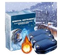 Hliloy Solar Electromagnetic Molecular Interference Freeze and Snow Remover, Portable Kinetic Molecular Heater, Anti-Freeze Car Snow Removal Device Car Defroster (3PC)