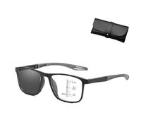 Hliloy Vision Sync Glasses, Auto Focus Varifocal Glasses,Adaptive Multifocal Gla-sses,Ultra Clear Vision Eyeglasses, Smart Adaptive Eyewear with UV & Anti Blue Light Protection (Grey, 2.5)