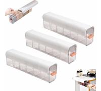 Hliloy Wall Mounted Transparent Underwear Box,Wall Mounted Underwear Organizer,Wall Mounted Storage Boxes, 6 Cell Wall Mounted Boxes for Lingerie,Socks,Ties,Data Cable,Spices Organization (White 3PC)