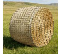 Hlimior 5x5 FT Heavy Duty Slow Feed Hay Net, 1.57-Inch Knotless Weatherproof Nylon Hay Net for Horses, Cattle, Goats, Sheep & Livestock, Outdoor Round Bale Feeder to Reduce Waste