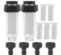 Hlimior Garden Hose Filter, 2 Pack Water Pre-Filter Accessory for Kärcher K2 - K7 Pressure Washers, Motorhome & Garden Pump, with 5 Spare Mesh Inserts