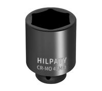 Hlipaty Impact Socket 41mm, 1/2" Square Drive 6 Point Cr-Mo Deep Socket, 78mm Length