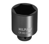 Hlipaty Impact Socket 46mm, 1/2" Square Drive 6 Point Cr-Mo Deep Socket, 78mm Length