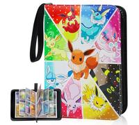 Hlisippa 400 Pockets Card Binder, 4 Pocket Trading Card Binder, PU Top Loader Binder, Card Zip Folder for TCG Sport Cards, Waterproof Card Collection Folder