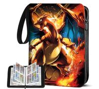 Hlisippa 9 Pocket Card Binder, Holds 50 Pages 900 Pockets, PU Trading Card Binder, Card Folder with Zipper Wrist Strap, Large Capacity Collection Binder (900)