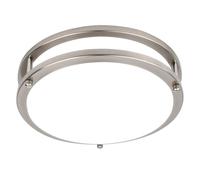 Hlite 36W 13inch LED Flush Mount Ceiling Light Fixture, Modern Industrial Style, White, Brushed Nickel, 3600lm, 5000K Daylight White, Bathroom, Kitchen, Bedroom, Hallway