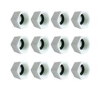 HLIWS 12 Pcs G3/4 BSP Threaded Blanking Caps,Drain Caps Seal,Appliance Trap Blanking Cap with Gasket,for Water Pipe,Washing Machine,etc(Female Thread)