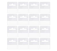 HLIWS 140 Pcs Clear Hanging Tab Hooks Display,Slot Hole Self Adhesive Hang Tabs,Tag Hook for Sale Items,for Store Retail Display(50mm x 45mm)