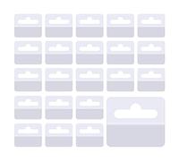 HLIWS 150 Pcs Clear Hanging Tab Hooks Display-4×3.5cm