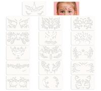 HLIWS 16 Pcs Faces Make-up Paint Stencils,Body Painting Stencil,Paintings Stencils,for face Painting, Carnival Makeup, Festive Decorations, Craft Projects, Temporary Body Art