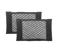 HLIWS 2 Pcak Car Storage Net Bag, Black Adhesive Mesh Cargo Net, Storage Nets, for Car Truck Trunk, Storing Garbage Bag Organizer, Kitchen Travelling Supplies (260 x 220 mm)
