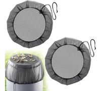 HLIWS 2 Pcs Mesh Cover for Rain Barrels Water Butt Net,for covering buckets