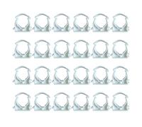 HLIWS 24PCS Inner Diameter 25mm,Plastic Water Pipe Fixed Clips,Tubing Clips,Universal Single Pipe Clip,Snap Single Hinged Pipe Clamp(White)