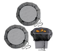 HLIWS 3 Pcs Mesh Cover for Rain Barrels Water Butt Net,for covering buckets