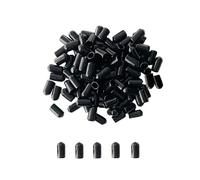 HLIWS 400PCS Round Rubber End Caps, 6MM Flexible Screw Thread Protectors, Black Vinyl Bolt Covers For Protection Of Screws,Tubes,Cables,Wires,Etc