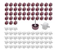 HLIWS 96 Pcs Shelf Support Pegs,Glass Shelves Supports,Cabinet Shelf Support Pins,for Kitchen Cabinet Bookcase Furniture(White + brown)