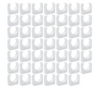 HLIWS PPR Water Pipe Clamps,48 PCS Universal Single Pipe Clip,Push-Fit Fittings,for Garden Irrigation Hose Connector,Screws not Included(Inner Diameter 25mm,White)