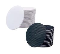 HLIWS Sticky Backed Tape-30 pcs Reusable Hook and Loop Tape Strips,Non Slip sofa Cushion Pad,Fixed Rug Pads,for Home,Office(round,15 black,15 white)