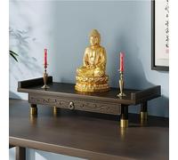 Hlixzoy 66CM,Meditation Altar Table, Small Shelf, God of Wealth Buddha Statue, Raised Base, Guanyin Buddha Niche, Incense Table, Very Suitable for Meditation And Prayer
