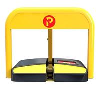 Hlixzoy Remote Control Parking Lock, Mini Safety Bollard, Automatic Alarm Barrier Carport Tool Electric Parking Barrier, Suitable for Driveway Carports, Parking Space Lock Folding