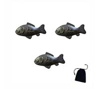 HLJMRD 3 Pack Iron Fish for Cooking, Cast Iron Fish Iron Supplement Tool, Helps Reduce Iron Deficiency & Anemia, Reusable for Food & Water, Ideal for Vegans, Women & Families