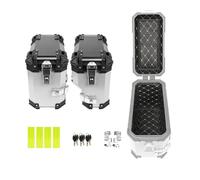 HLJNLVBN Motorcycle Luggage Rack 35L Motorcycle Side Box Universal Aluminum Box Pannier Saddlebags Side Luggage Cases Storage Trunk for BMW Rear Racks(SL R Irregular Box)