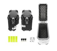 HLJNLVBN Motorcycle Luggage Rack 35L Motorcycle Side Box Universal Aluminum Box Pannier Saddlebags Side Luggage Cases Storage Trunk for BMW Rear Racks(BK L Irregular Box)