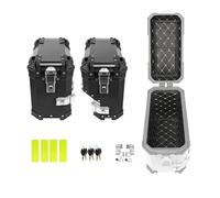 HLJNLVBN Motorcycle Luggage Rack 35L Motorcycle Side Box Universal Aluminum Box Pannier Saddlebags Side Luggage Cases Storage Trunk for BMW Rear Racks(BK R Irregular Box)