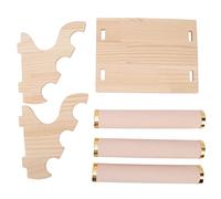 HLKSOUREZ 3 Tier Bracelet Holder, Jewelry Display Stand with Detachable Wooden Tray, Scratch Proof Plush Bracelet Rack for Watch Necklace Bangle, Multi Angle Display for Home Shop Retail Sto (Pink)