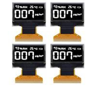 HLKSOUREZ 4Pcs 0.96in Organic Light Emitting Diode LCD Display, 30PIN SPI IIC Interface 128x64 Resolution, Glass Free OLED Screen with Clear Display for DIY Electronics Projects (White Displaying)