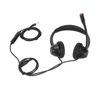 HLKSOUREZ Call Center Headset Noise Cancelling On Ear Headphones, Business Communication Headset with HD Mic, 3.5mm Plug for Home Office Telemarketing Customer Service