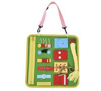 HLKSOUREZ Educational Sensory Board for Toddlers, Montessori Felt Activity Board with Buckles Zippers Buttons, Intelligence Development Toy for Kids 18 Months to 6 Years (B)