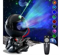 HLKZine Astronaut Star Projector, Galaxy Projector Light, Kids Night Light with Guitar, Nebula Star Ceiling Night Light,Gifts for Birthdays, Valentine's Day, Christmas，with Remote，Black