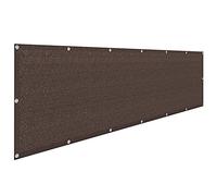HLLING Balcony Privacy Protective Screens Height 0.6m/0.7m UV Protection Tear Resistance 200g/m2 For Outdoor Patio Fences Flowers With Eyelet & Cable Ties (Color : Brown, Size : 0.6x5m)
