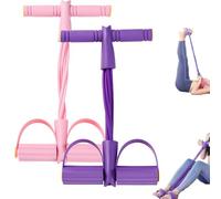Hllpro Resistance Bands, 2025 New Elastic Foot Petal Resistance Band with handles, Multi-Functional 6-Tube Foot Pedal Exercise Band for Women, for Full-Body Training (A)