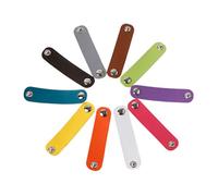 HLLR 10Pcs Beautiful Trendy Style Elegant Leather Scarf Buckle Silk Ring Clip Holder For Women Ladies Gifts