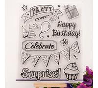 HLLR Happy Birthday Party DIY Silicone Clear Rubber Stamp Sheet Scrapbooking Album