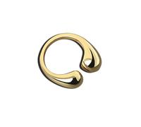 HLMIN Golden Water drop Ring for Men Women, Fashion Adjustable Solid Irish Statement Teardrop Chunky Ring, Personalized Open Gold Plated Droplet Water Drop Band Punk Cool Jewelry Gift for Women