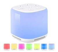 HLMNAKE White Noise Machine, Portable Sound Night Light, 34 Soothing Sounds, 32-Level Volume Control and Off Timer, Chirping Sea Noise etc.