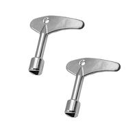 HLMYER 2 Pcs Metal Triangle Key,Meter Box Key,Zinc Allo Electric Box Key,Radiator Keys,Multi-Functional Utility Key,Inner Triangular Socket Spanner Panel Key for Valves Radiator Cupboard Access