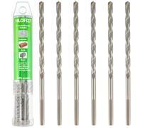 HLOFIZI 3/16" x 8" Masonry Drill Bits (6 Pack) Concrete Hammer Drill Bits Carbide Tipped, for Cement, Brick, Stone, 3-Flat Shank